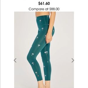 Wildfox high wasted shine legging w palm trees -NEW - Never Worn